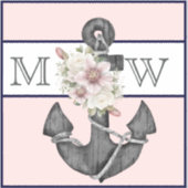 Herzlich willkommen bei der Nautic Wedding Floral Aufkleber (Vorderseite)