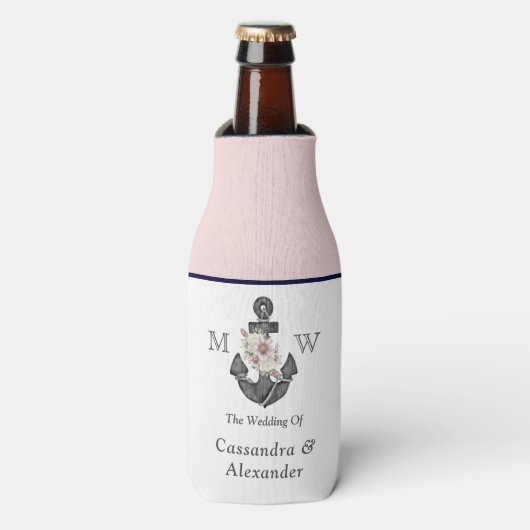 Herzlich willkommen bei der Nautic Wedding Floral Flaschenkühler (Flaschenvorderseite)