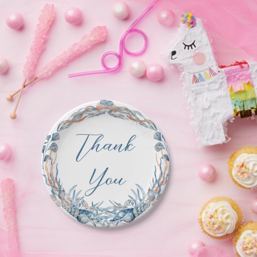 Herzlich willkommen bei der Nautic Wedding Floral Pappteller (Party)