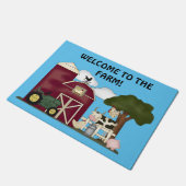 Herzlich willkommen bei der Tür des Bauernhauses Fußmatte (Schrägansicht)