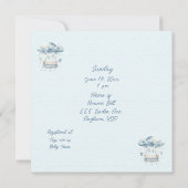 Herzlich willkommen bei einer Baby Boy Dusche Einladung (Rückseite)