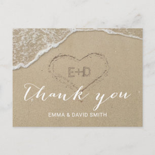 Herzlich willkommen bei einer Hochzeit am Sandstra Postkarte