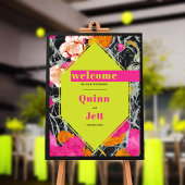 Herzlich willkommen bei einer Hochzeit mit moderne Poster