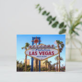 Herzlich willkommen bei Fabulous Las Vegas Sign Po Postkarte (Stehend Vorderseite)