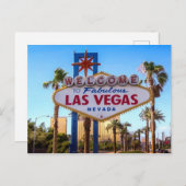 Herzlich willkommen bei Fabulous Las Vegas Sign Po Postkarte (Vorne/Hinten)