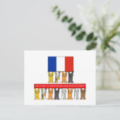 Herzlich willkommen bei Französisch-Fremdsprachenl Postkarte (Stehend Vorderseite)