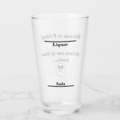 Herzlich willkommen bei Friday Mixed Drinks Novelt Glas (Rückseite)