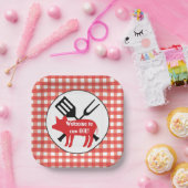 Herzlich willkommen bei GRILLEN Pig Party Papierse Pappteller (Party)