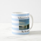 Herzlich willkommen bei Ihrem Seehaus Familienname Kaffeetasse (VorderseiteRechts)