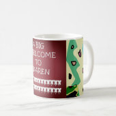 Herzlich willkommen bei Karen Abstrakte Kunstworte Kaffeetasse (VorderseiteRechts)
