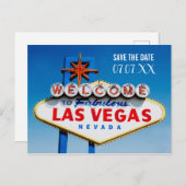 Herzlich willkommen bei Las Vegas Sign Save the Da Postkarte (Vorne/Hinten)