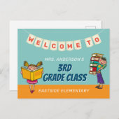 Herzlich willkommen bei Lehrerklauseln für Kinder Postkarte (Vorne/Hinten)