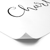 Herzlich willkommen bei Night Before Sign Schwarz- Poster (Ecke)