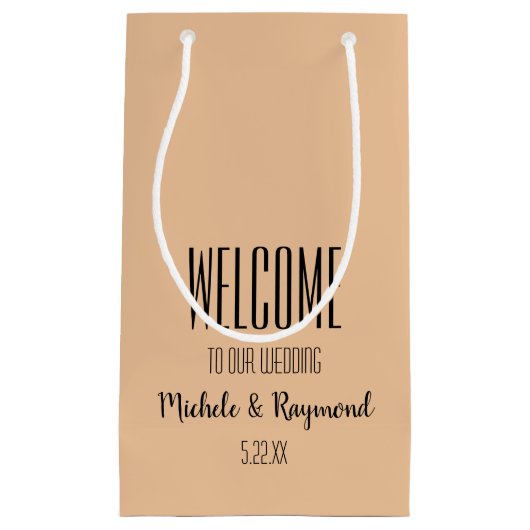 Herzlich Willkommen bei PEACH Kleine Geschenktüte (Vorderseite)