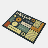 Herzlich Willkommen bei personalisierten Bauhaus-D Fußmatte (Schrägansicht)