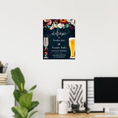 Herzlich willkommen bei Rose & Brews Wine Navy Hoc Poster (Heimbüro)