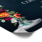 Herzlich willkommen bei Rose & Brews Wine Navy Hoc Poster (Ecke)