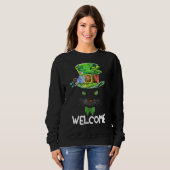 Herzlich willkommen bei St Patrick's Day Funny Gra Sweatshirt (Vorne ganz)