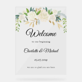 Herzlich willkommen bei uns! acrylschild