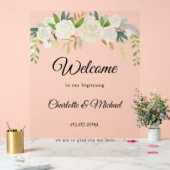 Herzlich willkommen bei uns! acrylschild (Hochzeit)