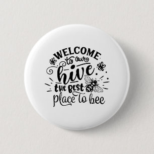 Herzlich willkommen bei uns im Frühjahr der Bienen Button