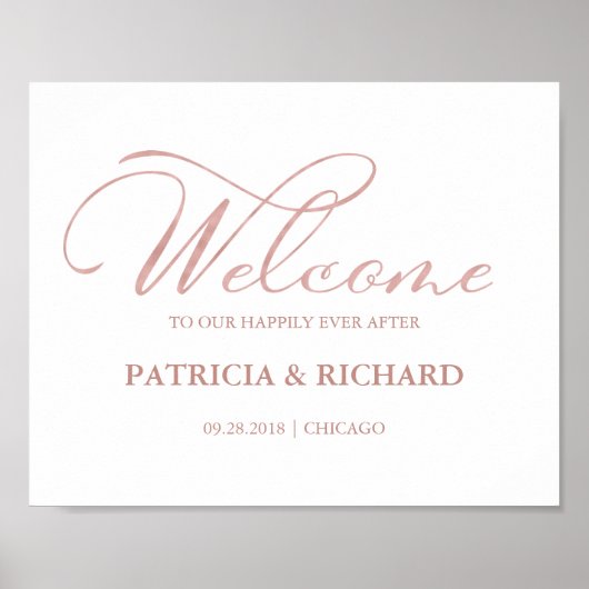 Herzlich willkommen bei uns nach dem eleganten Zei Poster (Vorne)