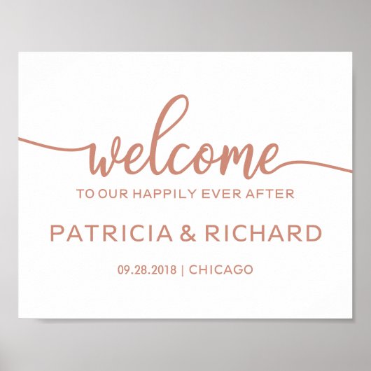 Herzlich willkommen bei uns nach der Rose Gold Poster (Vorne)