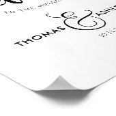 Herzlich willkommen bei uns - Personalisiertes Zei Poster (Ecke)