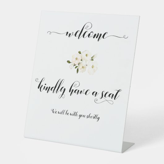 Herzlich willkommen bei uns! sockelschild (Vorderseite)