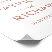 Herzlich willkommen bei unserem Beginns Rose Gold  Poster (Ecke)