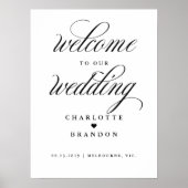 Herzlich willkommen bei unserem Empfang Hochzeitsz Poster (Vorne)