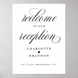 Herzlich willkommen bei unserem Empfang Hochzeitsz Poster