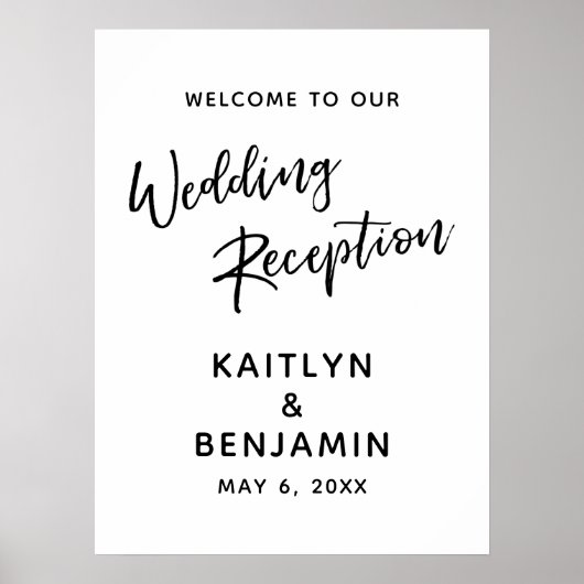 Herzlich willkommen bei unserem Empfang Poster (Vorne)