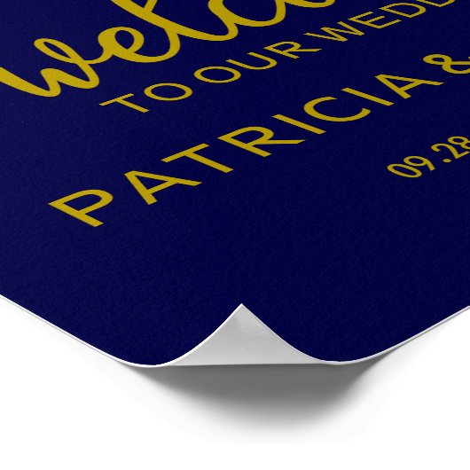 Herzlich willkommen bei unserem Hochzeitschick Gol Poster (Ecke)