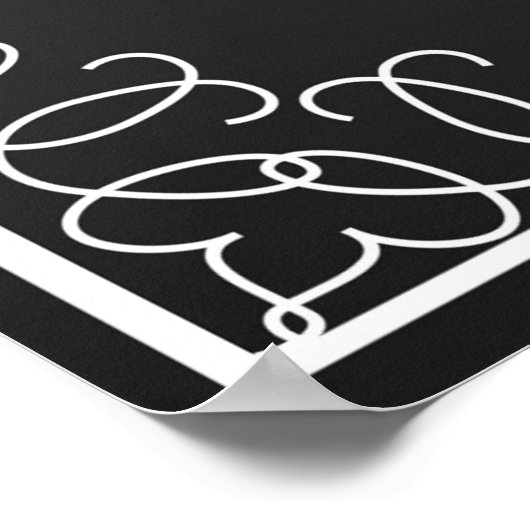 Herzlich willkommen bei unserem Hochzeitsdruck im Poster (Ecke)