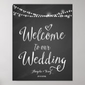 Herzlich willkommen bei unserem Hochzeitsdruck Poster (Vorne)