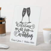 Herzlich willkommen bei unserem Hochzeitsferd Cust Sockelschild (In SItu)