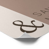 Herzlich Willkommen bei unserem Hochzeitskaffee Poster (Ecke)