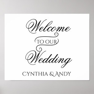Herzlich willkommen bei unserem Hochzeitsposter-Ze Poster