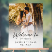 Herzlich willkommen bei unserem Hochzeitsschreiben Acrylschild (Neutral)