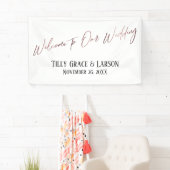 Herzlich willkommen bei unserem Hochzeitstil-Rose- Banner (Insitu)