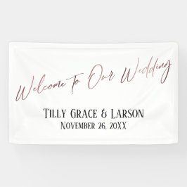 Herzlich willkommen bei unserem Hochzeitstil-Rose- Banner