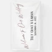 Herzlich willkommen bei unserem Hochzeitstil-Rose- Banner (Vertikal)