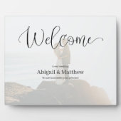 Herzlich willkommen bei unserem Hochzeitszeichen F Fotoplatte (Vorderseite)