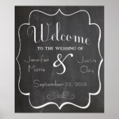 Herzlich Willkommen bei unserem Hochzeitszeichen o Poster (Vorne)