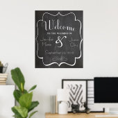 Herzlich Willkommen bei unserem Hochzeitszeichen o Poster (Heimbüro)