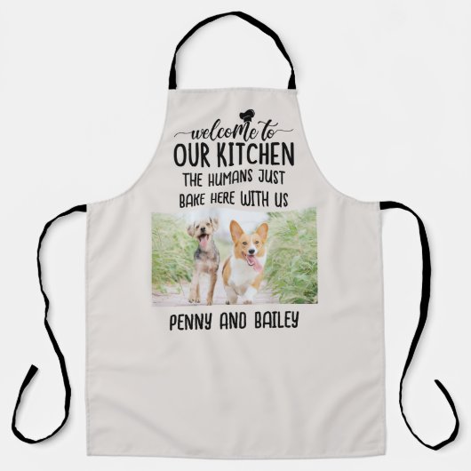 Herzlich willkommen bei unserem Küchenhund & Foto Schürze (Vorderseite)