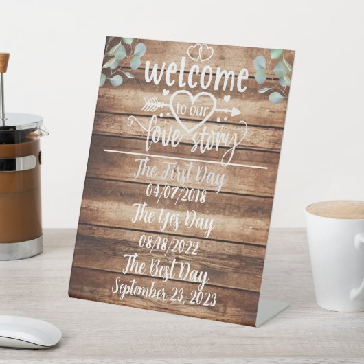 Herzlich willkommen bei unserem Liebe Story Custom Sockelschild (In SItu)