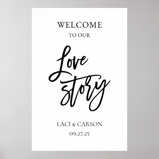 Herzlich willkommen bei unserem Liebe Story Weddin Poster (Vorne)