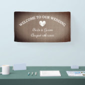 Herzlich willkommen bei unserem Motto Hochzeitsban Banner (Messe)